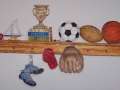 childrens-murals-sports-shelf-with-trophy-soccar-ball-football-basketball-toy-sail-boat-jax-books-game-whistle-sneekersbaseball-cap-and-mit